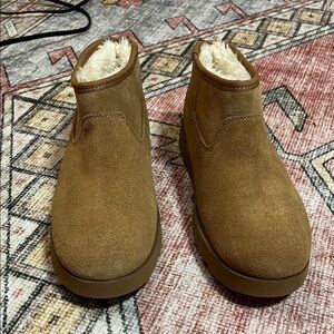 NWOT- Women’s Casual Suede Winter Slip-On Boots - Brown